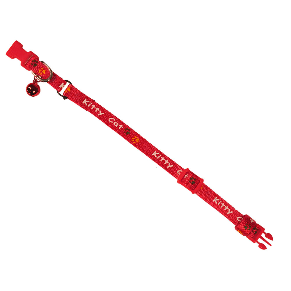 Collier chaton kitty rouge 16-25cm x 8mm