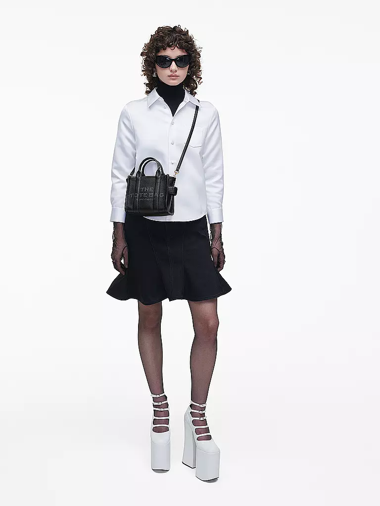 MARC JACOBS Ledertasche - Tote Bag THE MINI TOTE schwarz