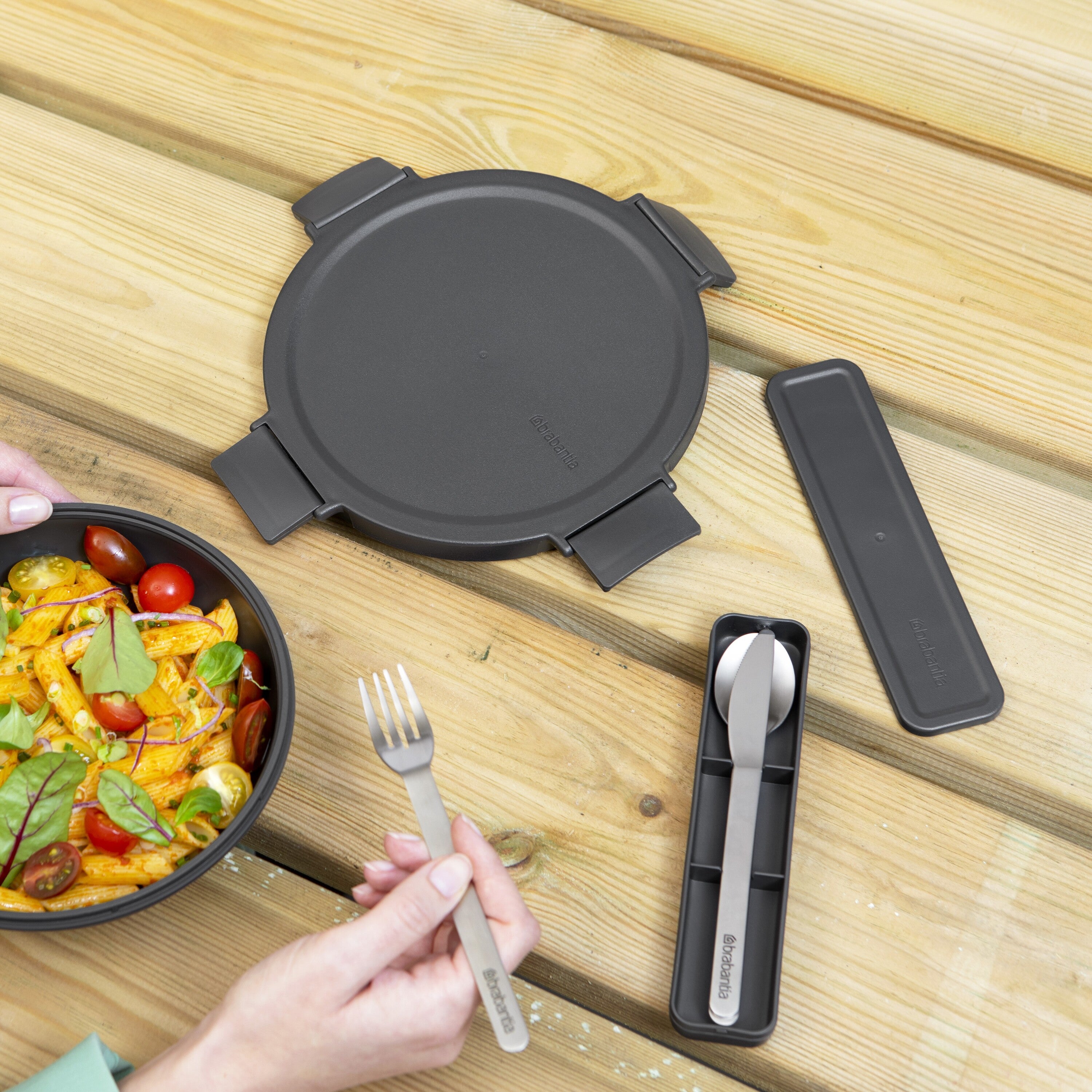 Brabantia Make & Take Bestekset 3-delig - to Go - Dark Grey