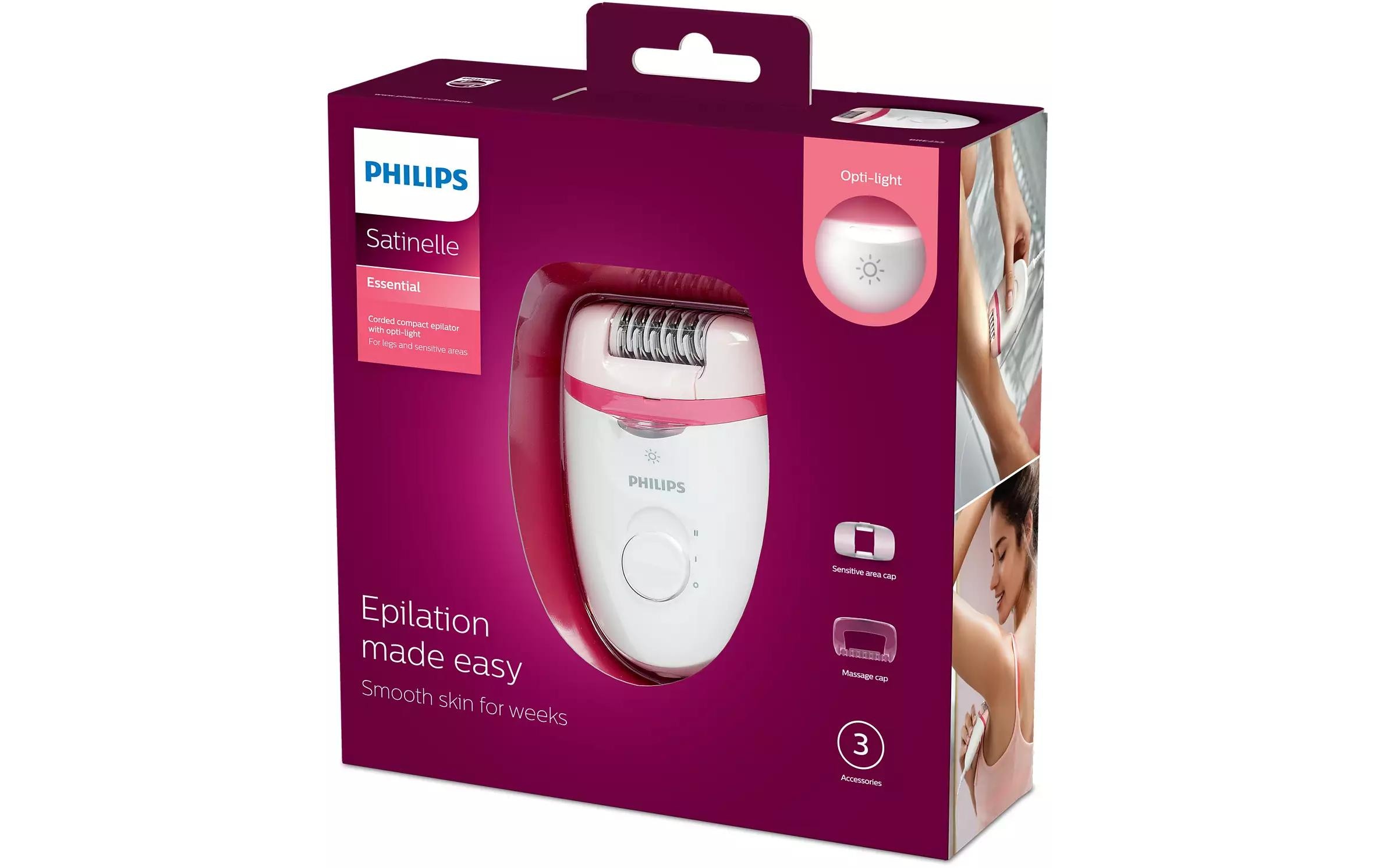 Epilierer Satinelle Essential BRE255/00Kompakter Epilierer mit Kabel
