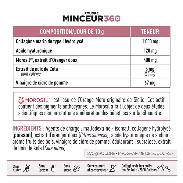 Eafit Slimming 360 em Pó - Morosil + Colágeno Marinho + Ácido Hialurônico - 275g