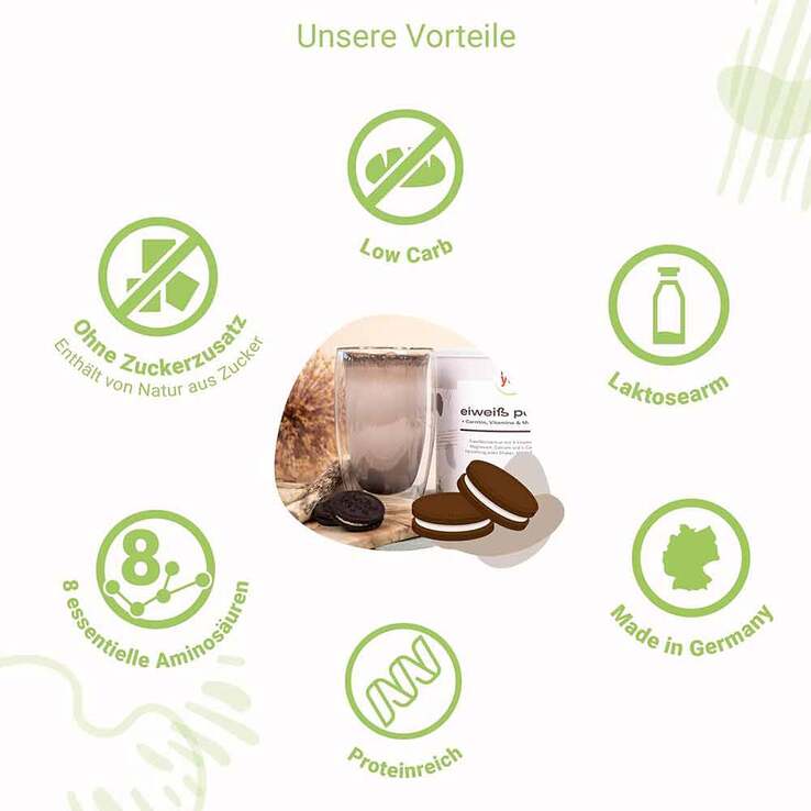 For You eiweiß power Cookies & Cream Pulver, 750 g