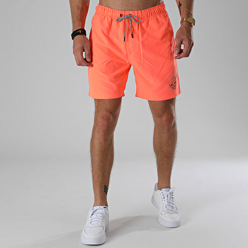 Short De Bain UTCB Orange Fluo Noir