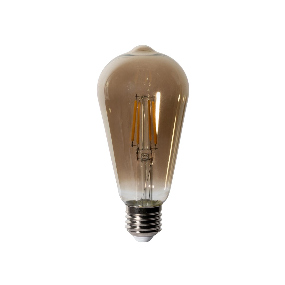Set van 5 E27 dimbare LED lampen ST64 smoke glas 5W 450 lm 2700K