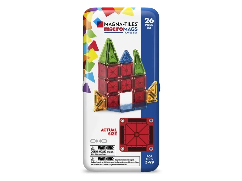 MAGNA-TILES microMAGS Travel Tin Case 26 pcs, CDU