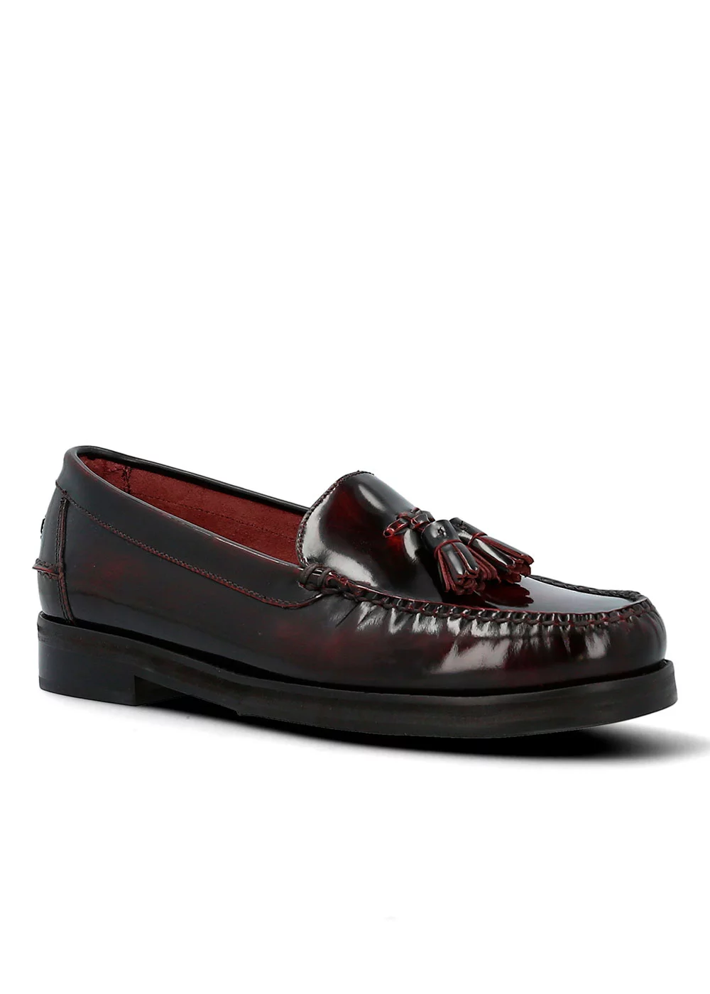 DOUBLE TASSEL LOAFER BRUSH OFF BURGUNDY