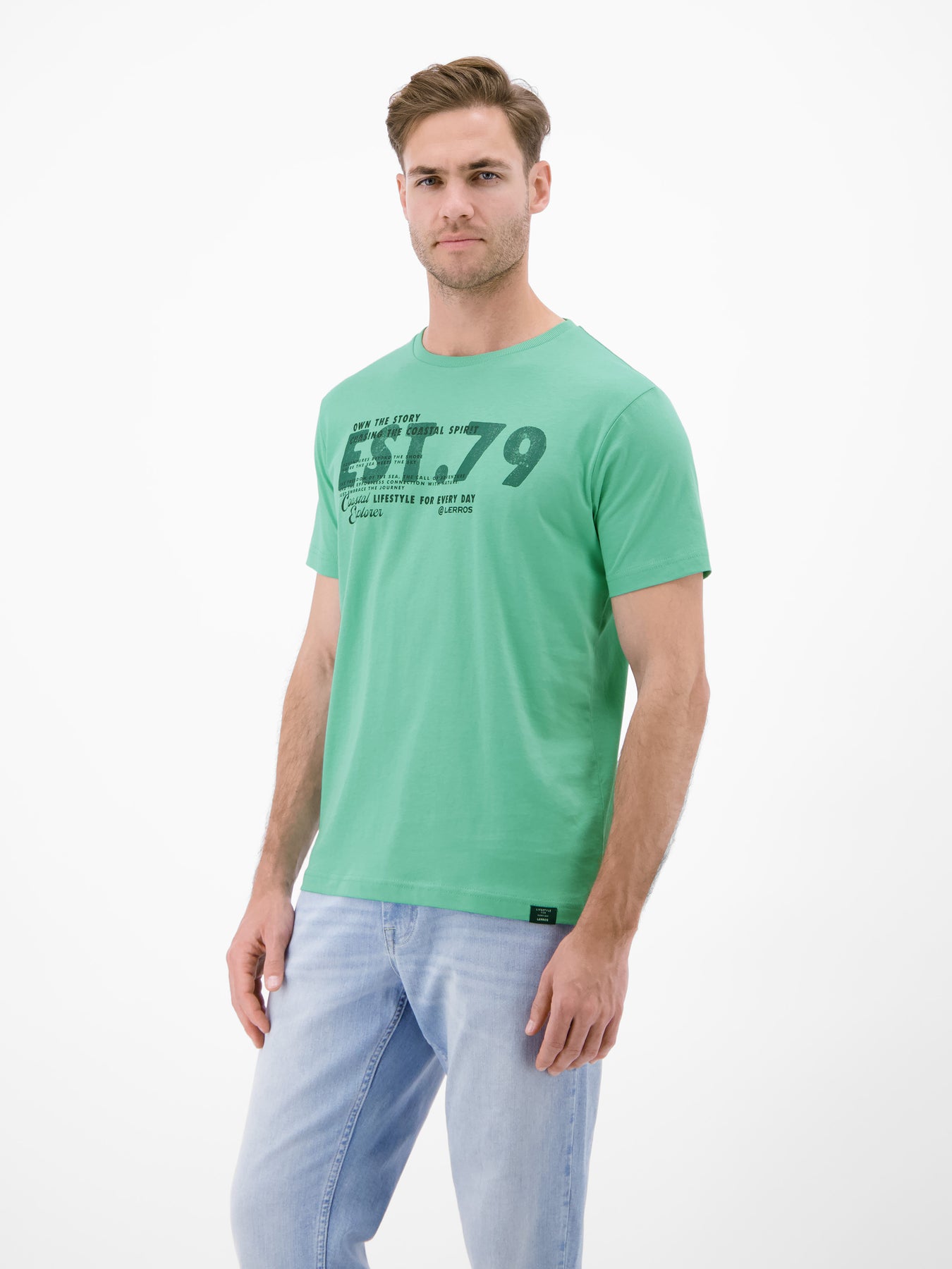 T-Shirt aus Baumwolle mit Brustprint