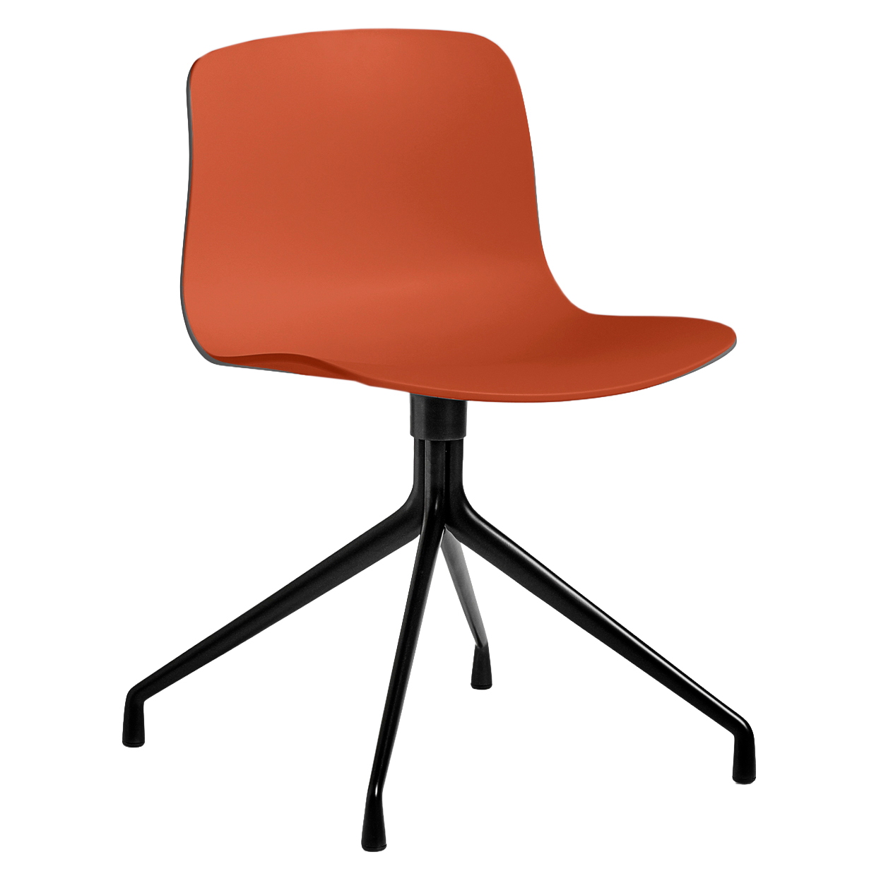 Eetkamerstoel AAC 10 zwart onderstel orange