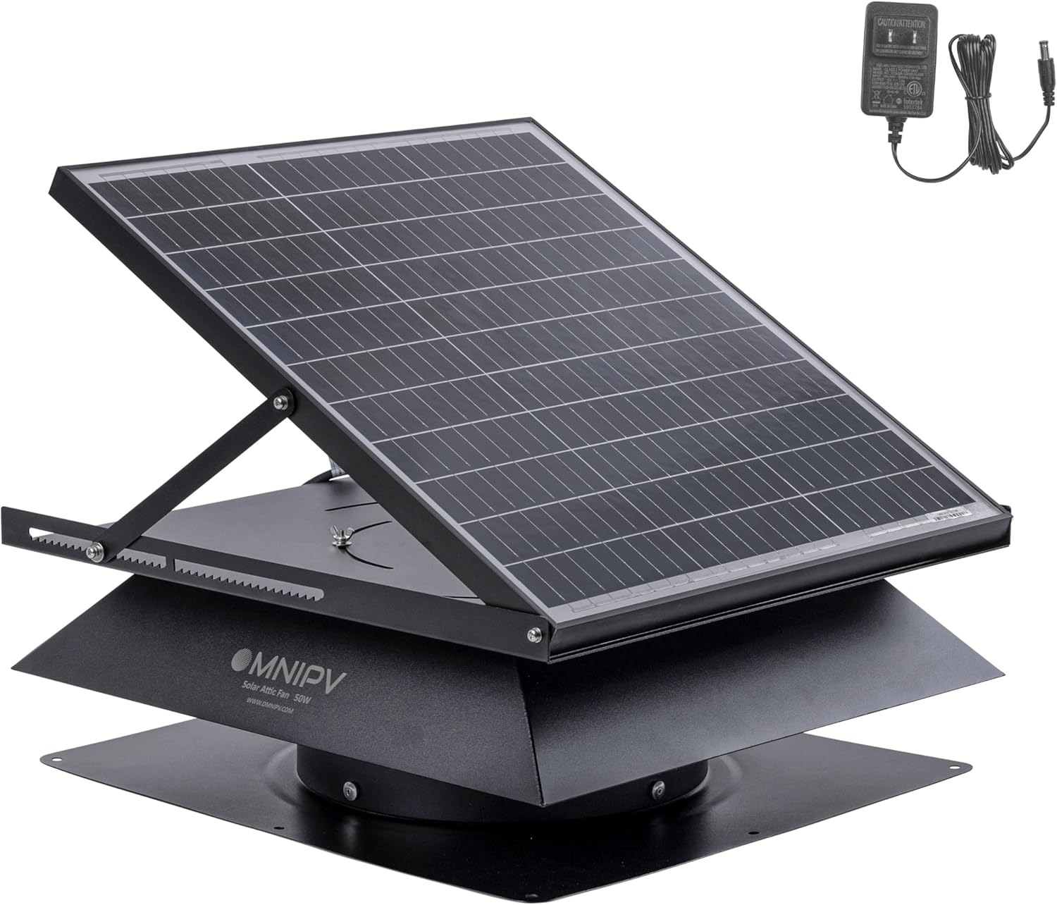 Smart Hybrid Solar Attic Abluftventilator Pro - USA Engineered with German Tech, 2850 CFM 50W Solar Panel, 4.4-40.0 °C Thermostat, Kühlen & Entfeuchten bis zu 4000ft² Wetterfeste Dachlüftung