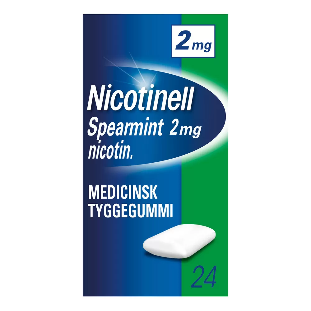 Nicotinell Tyggegummi Spearmint 2 mg - 24 stk.