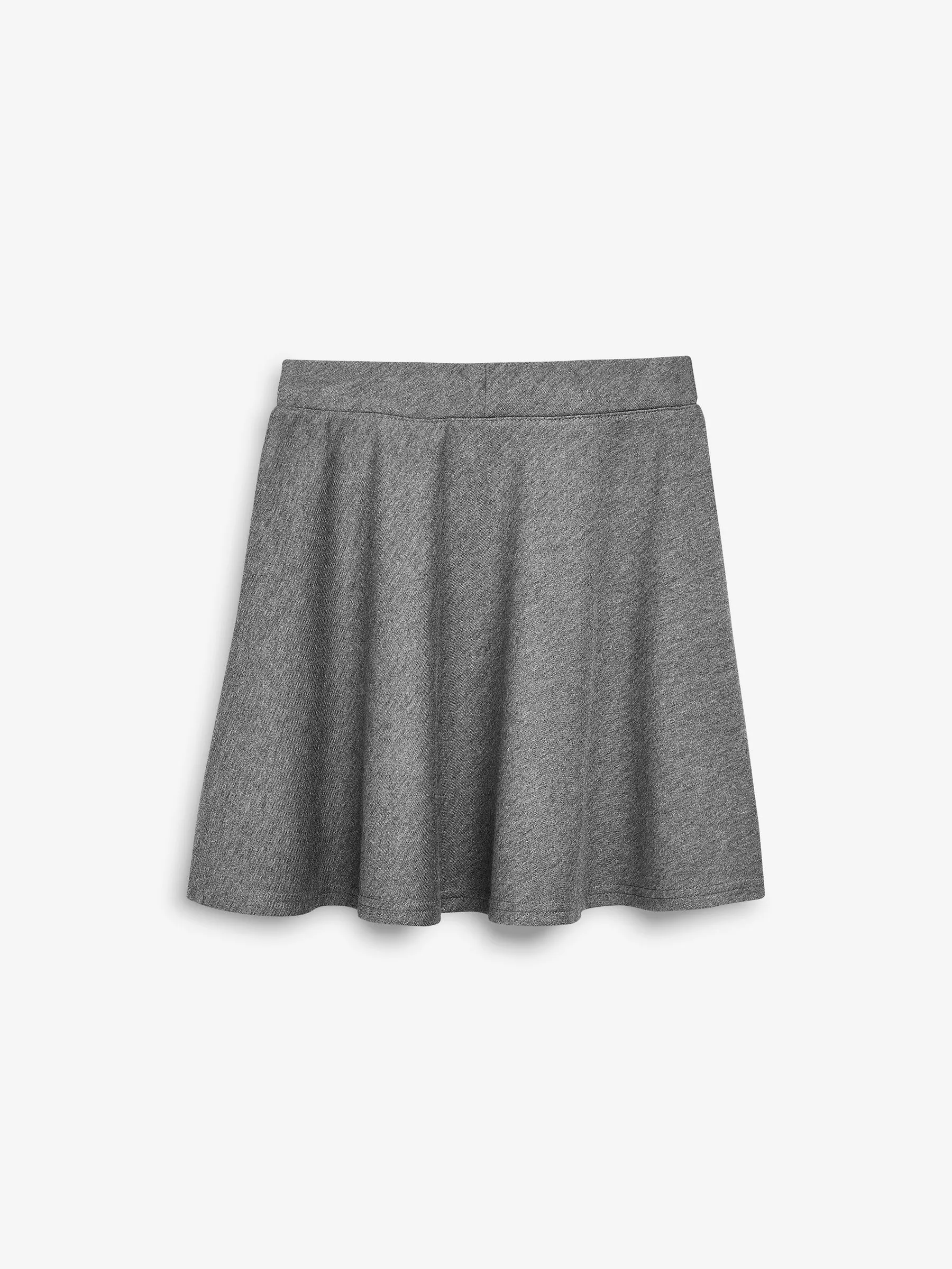 Grijs - Jersey stretch school skater rok met elastische taille (3 - 17 jr)