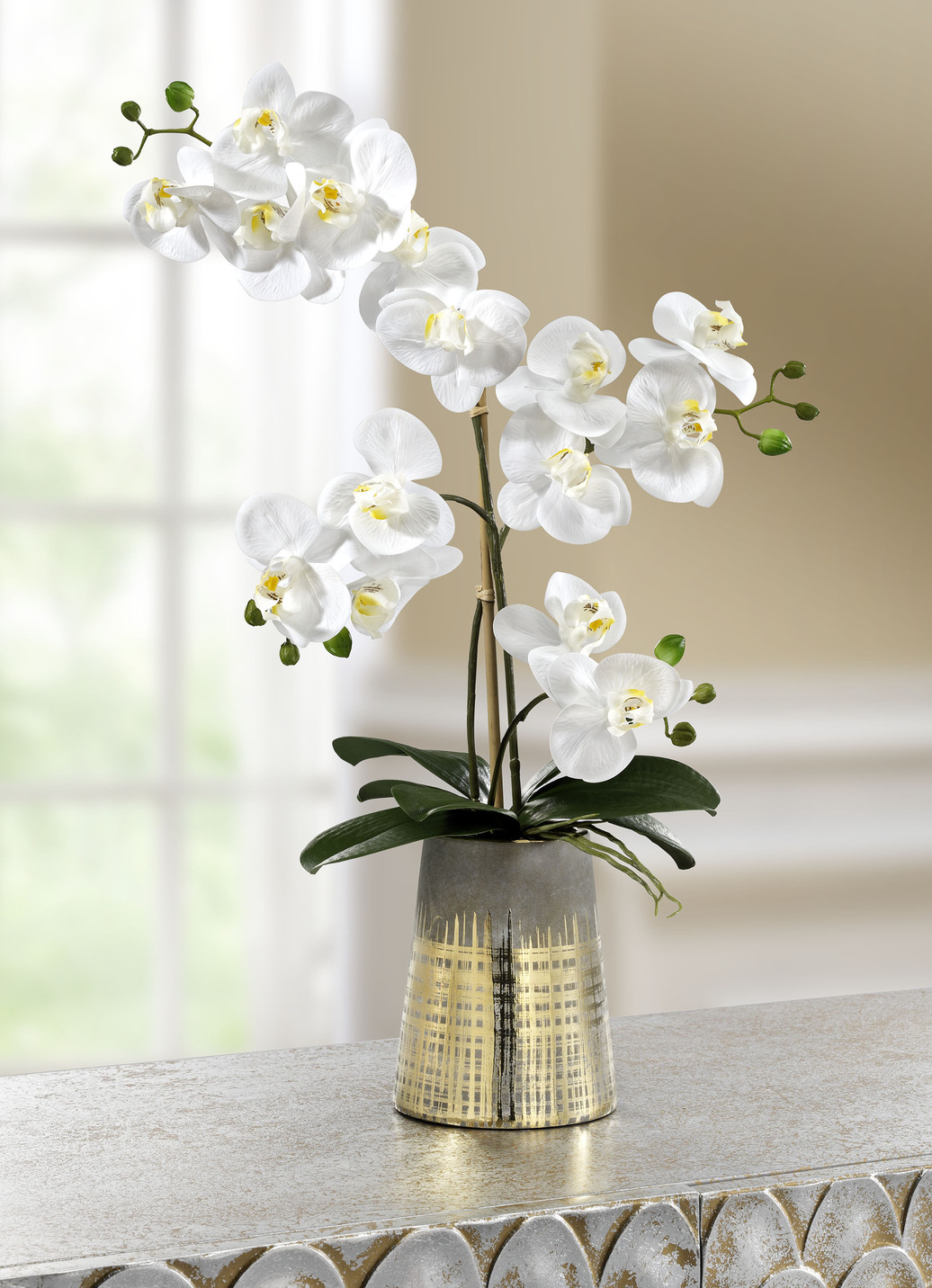 Orchidee im Keramiktopf