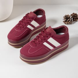 Platform sneakers - bordeaux