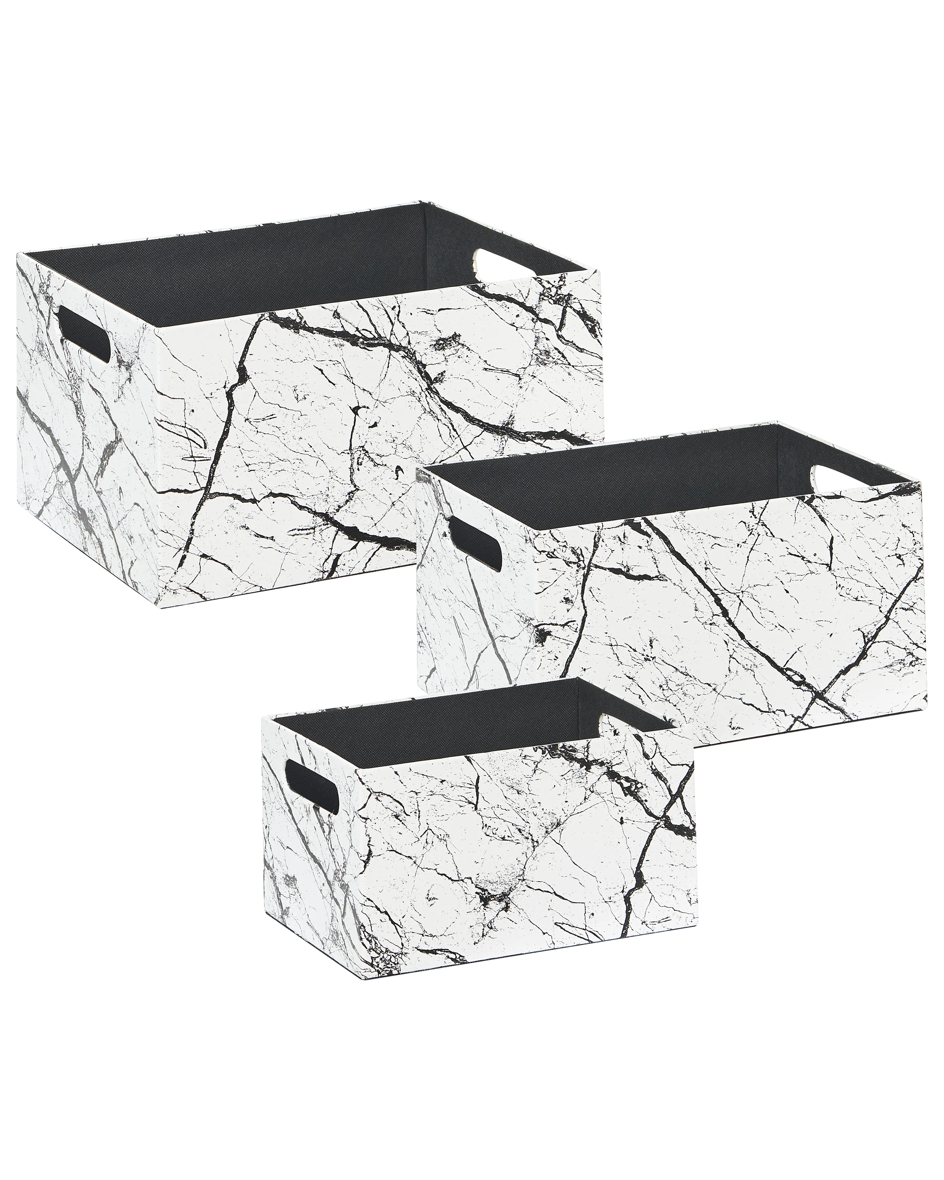 Set van 3 dozen LARSA Kunstleer Wit