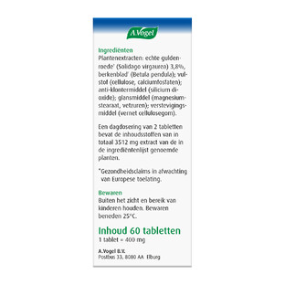 A.Vogel Solidago Vochthuishouding Tabletten 60ST