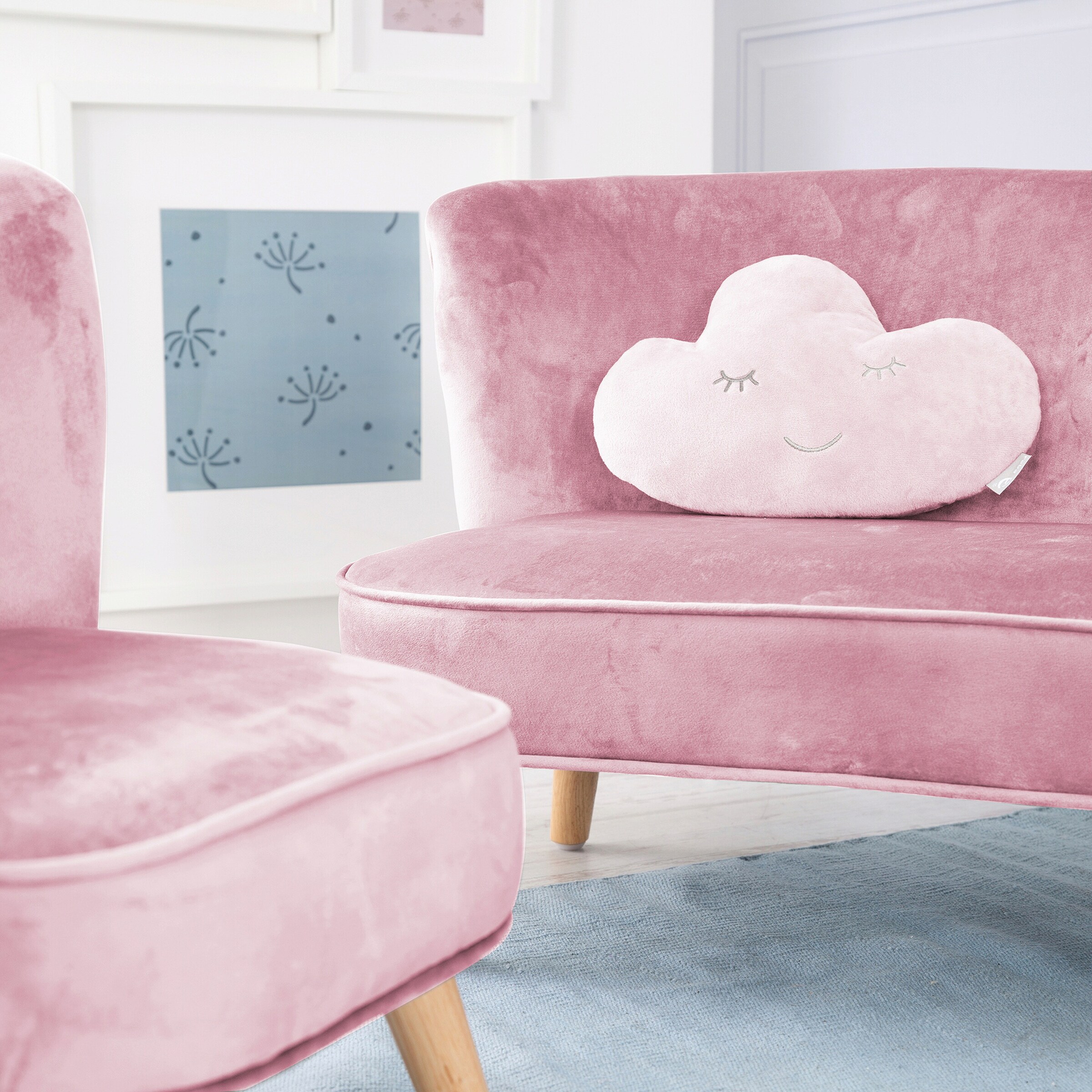 roba Lil Sofa Set groß roba Style rosa