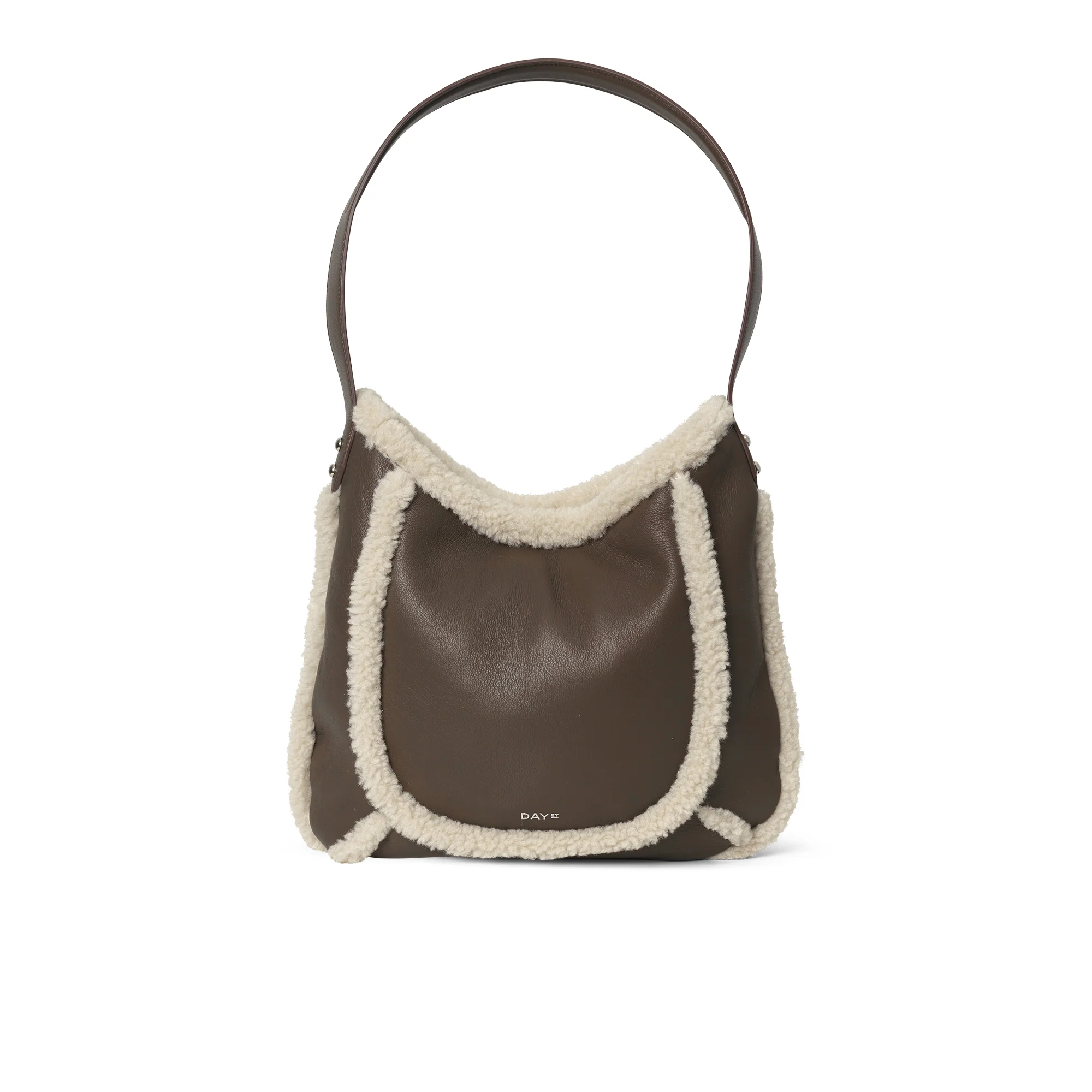 DAY ET  Faux Shearling skuldertaske - Major Brown