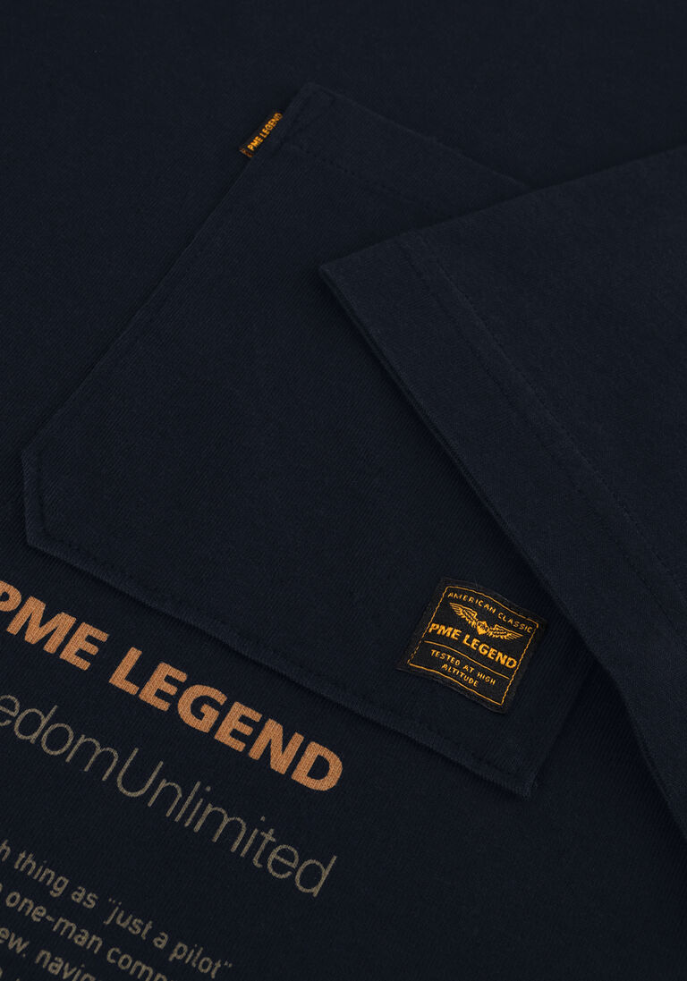 PME LEGEND blauwe pme legend t-shirt short sleeve r-neck play single jersey
