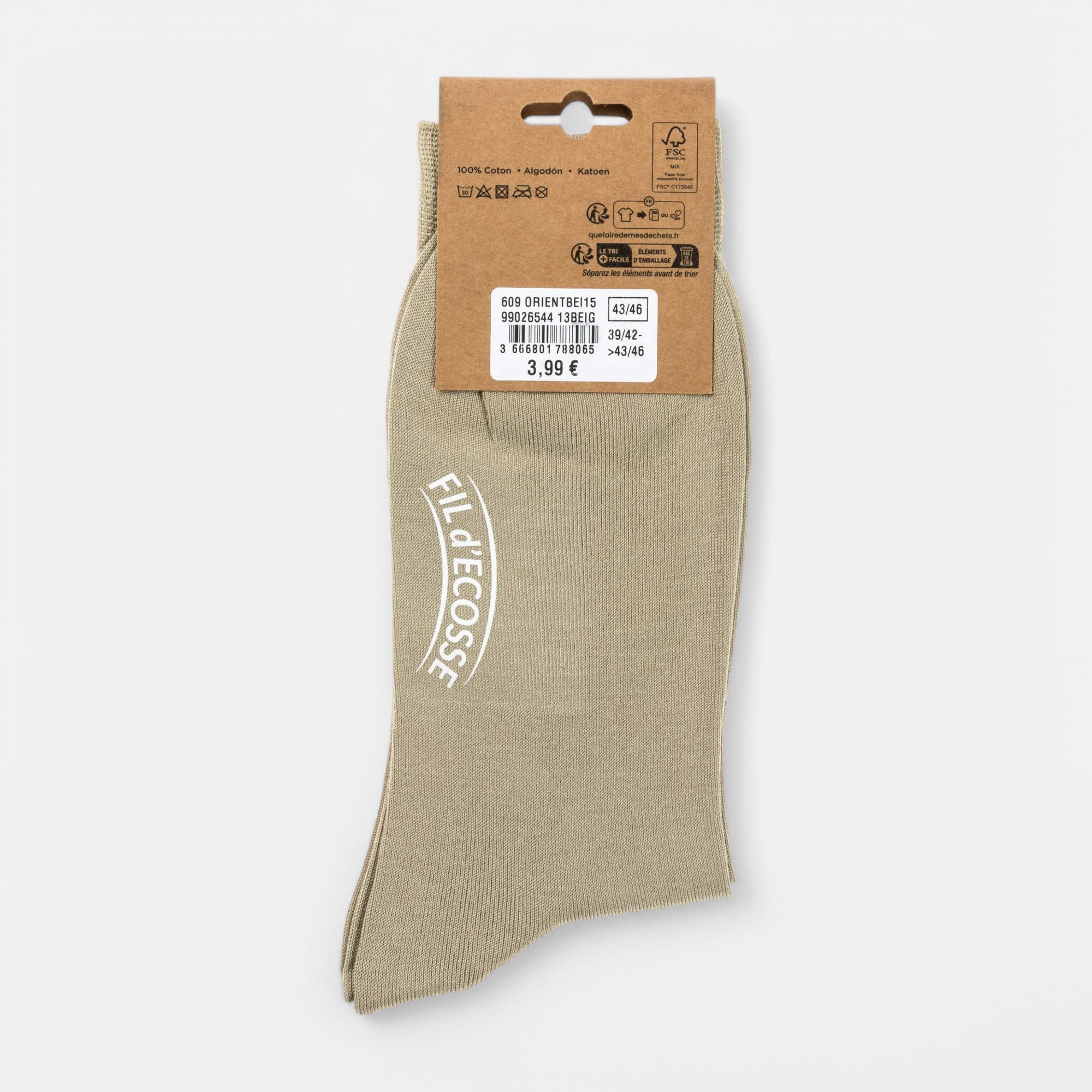 Chaussettes Homme beige
