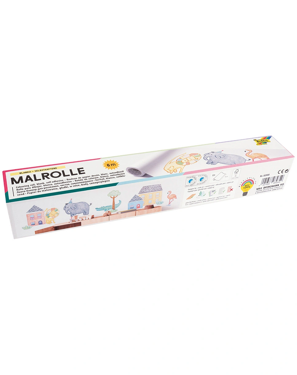Malrolle BLANKO selbstklebend in weiß