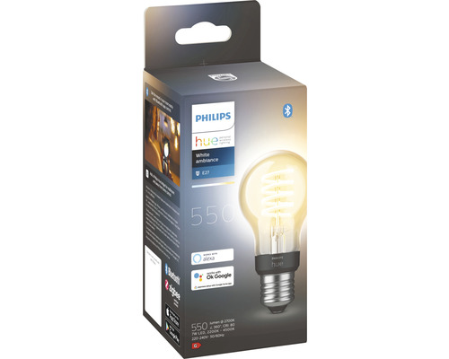 Philips Hue White Ambiance Dimbare Gouden Filamentlamp A60 E27/7W (40W) 550 lm 2200K-6500K - Compatibel met SMART HOME van Hornbach