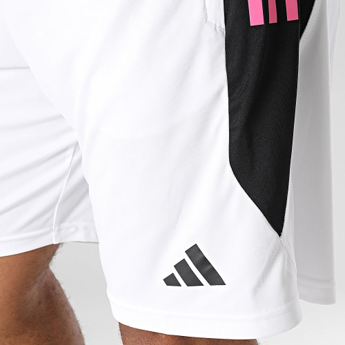 Short Jogging A Bandes Juventus HZ5048 Blanc Noir Rose