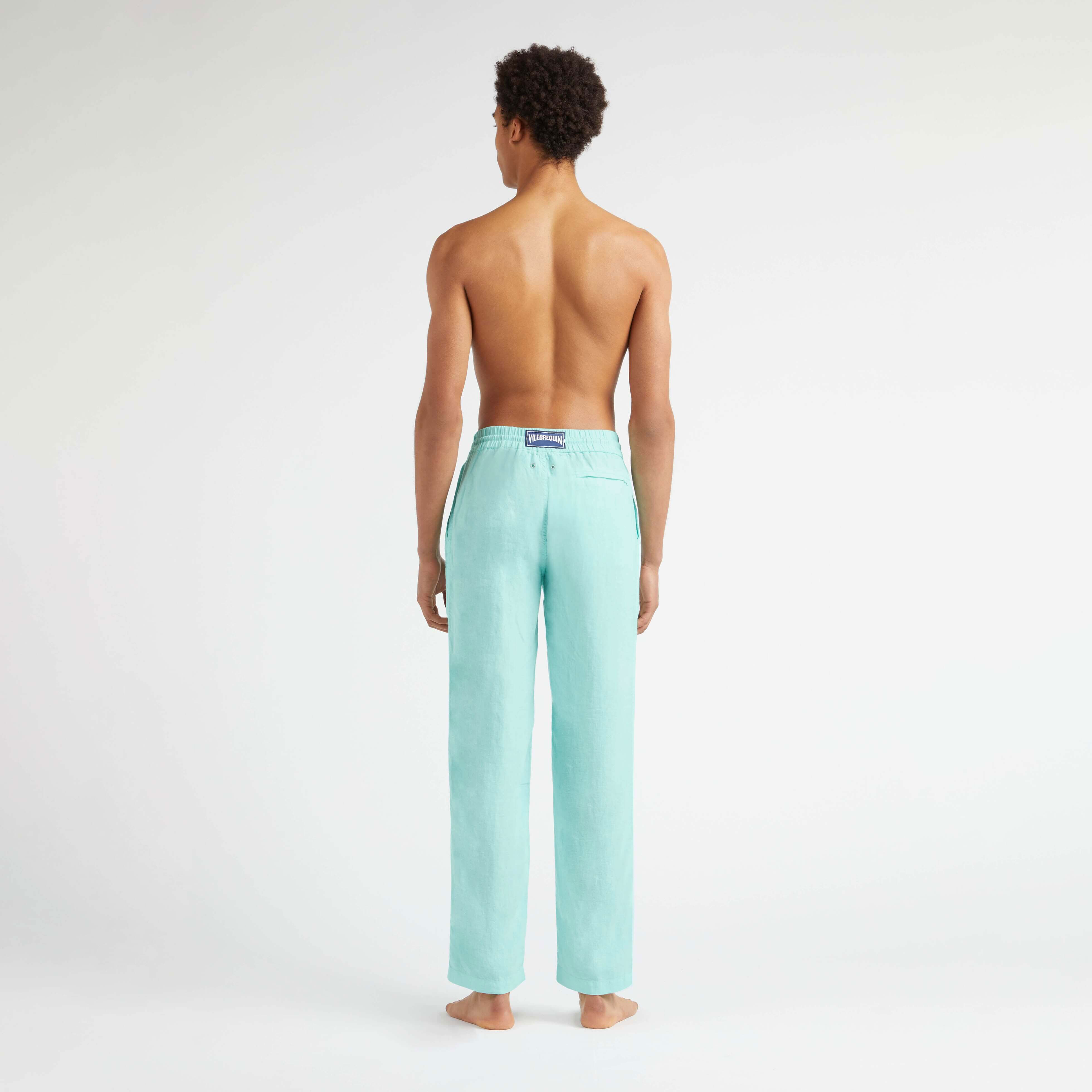 Pantalon en Lin Homme Uni