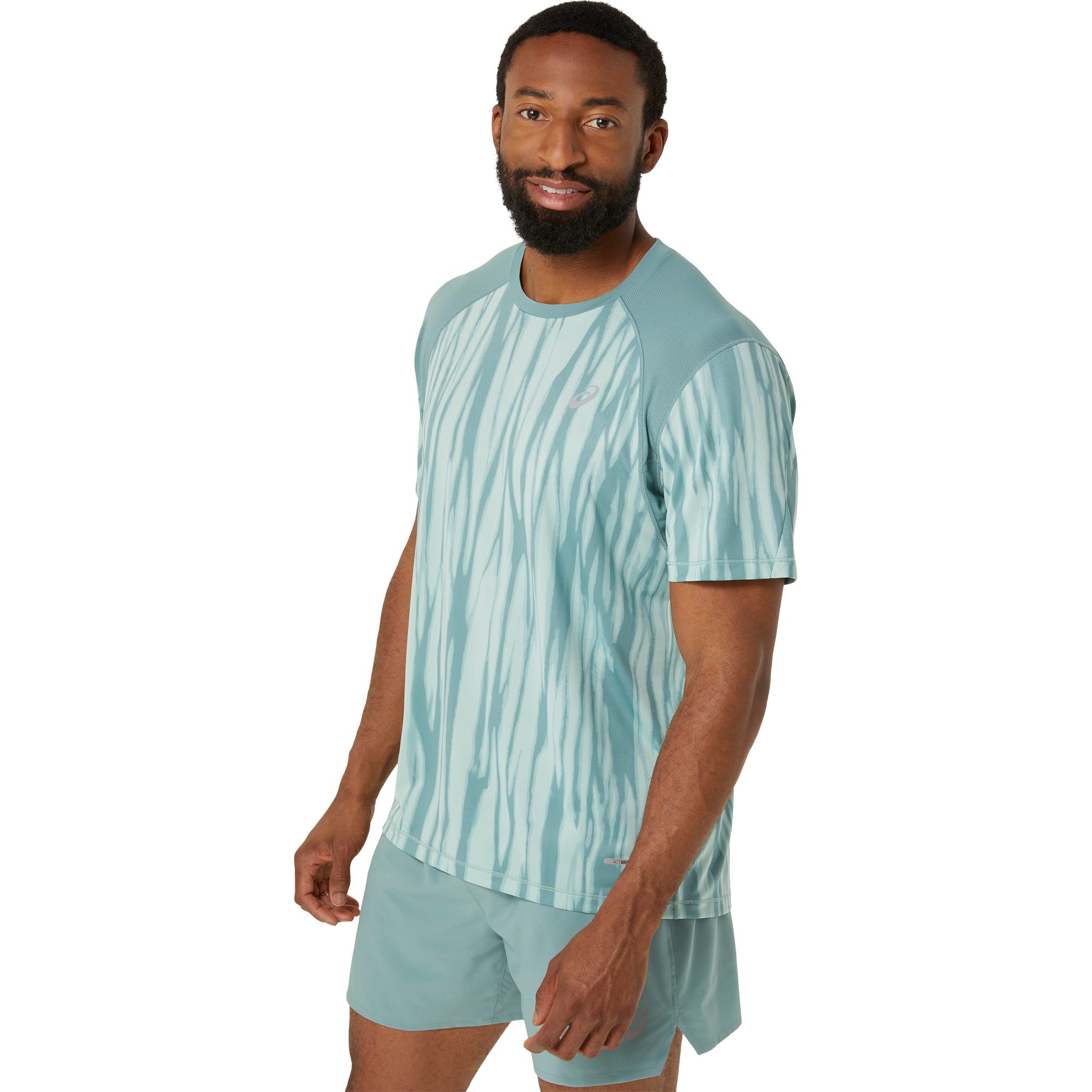 ASICS Road All Over Print T-Shirt Herren light celadon