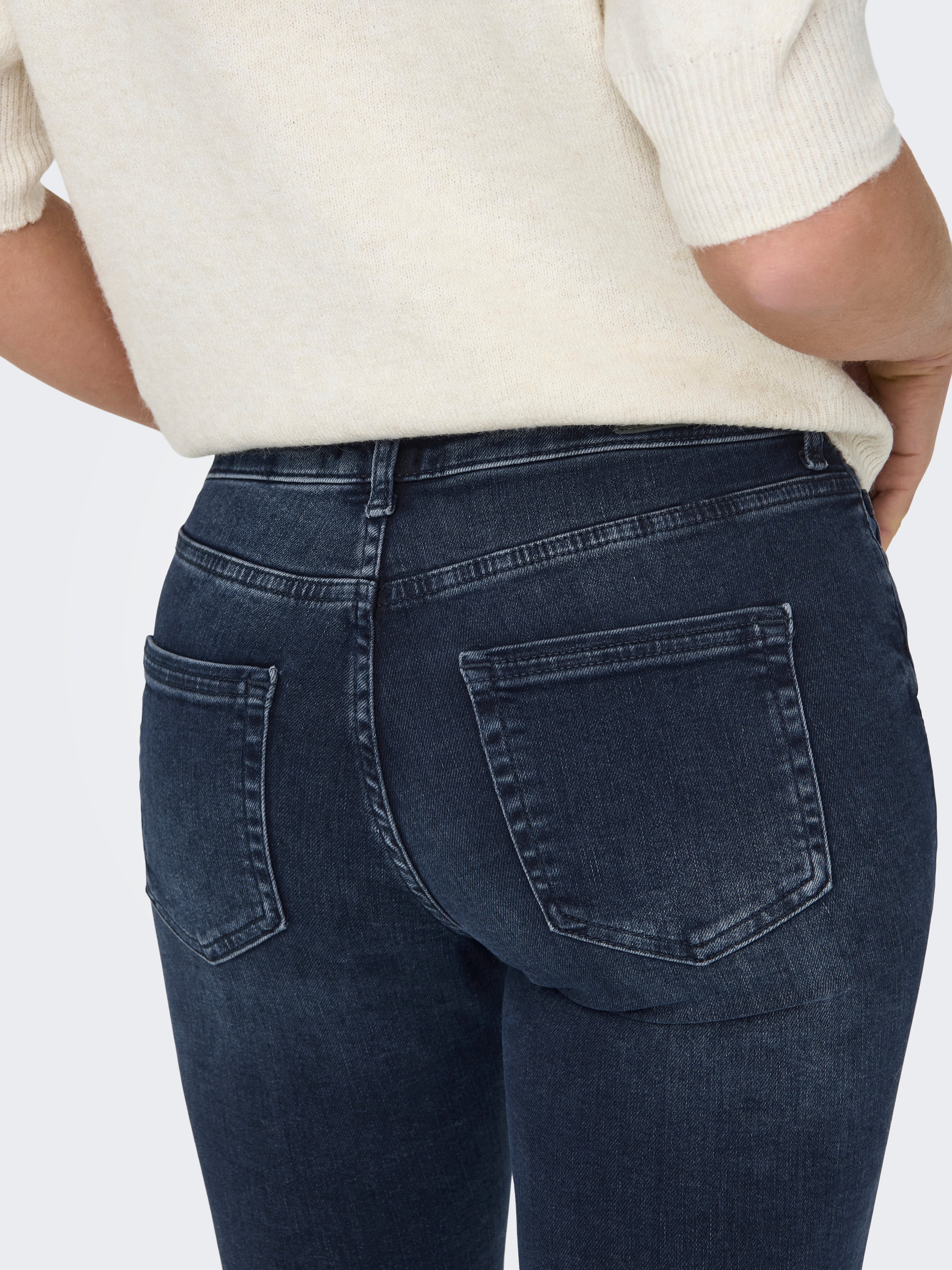 ONLBLUSH Mittlere Taille Skinny Fit Jeans Blue Black Denim