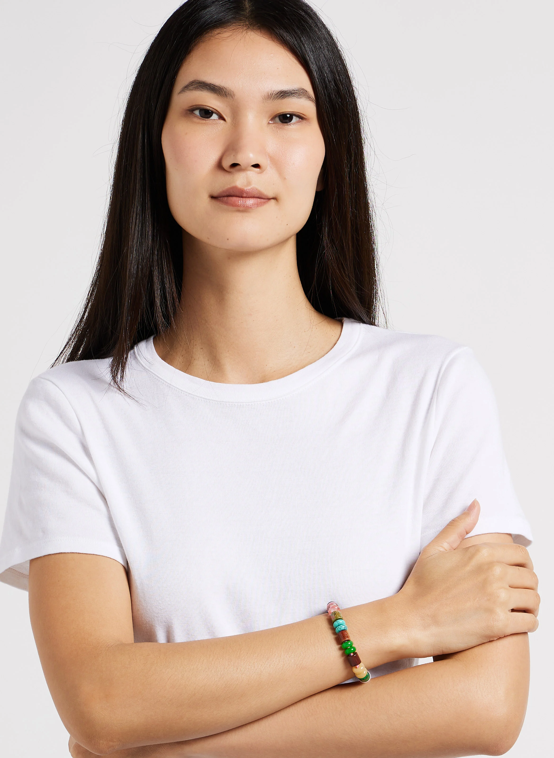 MAXICOOL - Bracelet cordon avec pierres | Multicolore