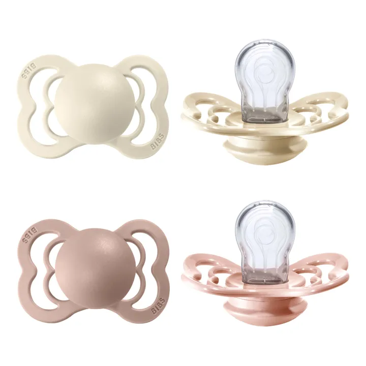 Bibs Tétines en silicone - Set de 2 | Blush