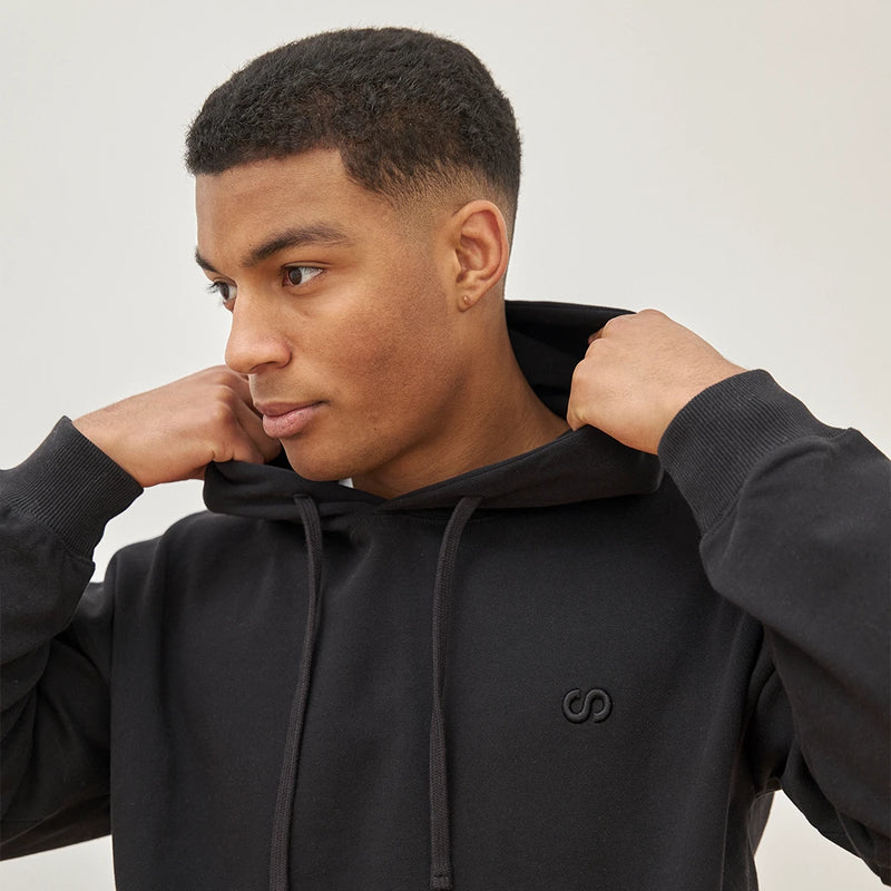 Hoodie Herren aus Bio-Baumwolle Schwarz