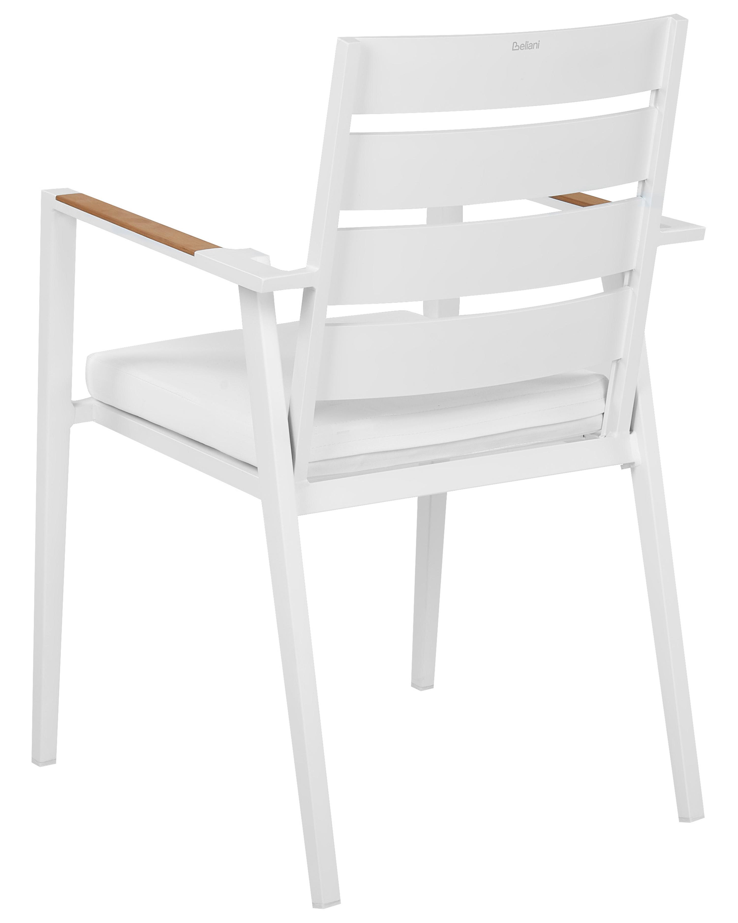 Set van 6 tuinstoelen TAVIANO Metaal Wit
