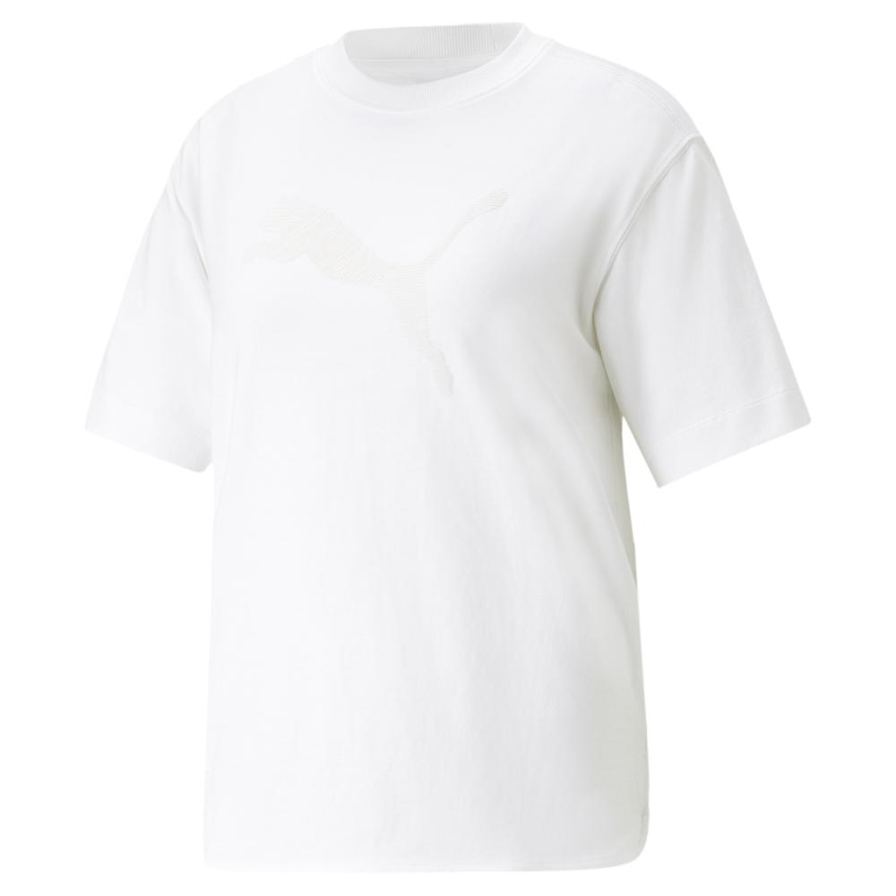Puma T-shirt Blanc Fushia Femme Puma 731