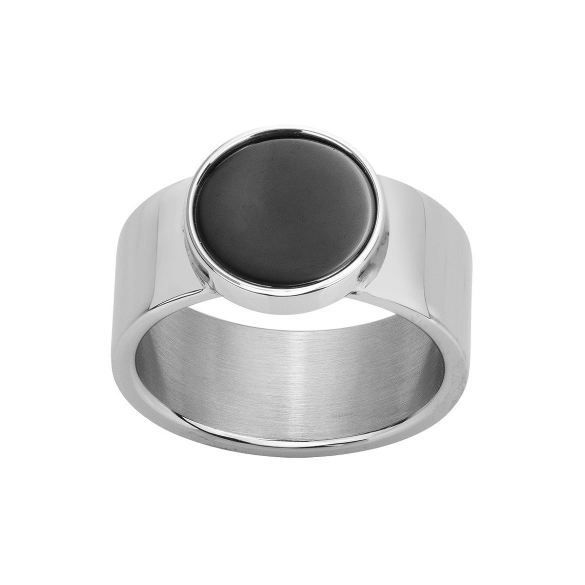 Bague en Acier 316L - blanc brillant