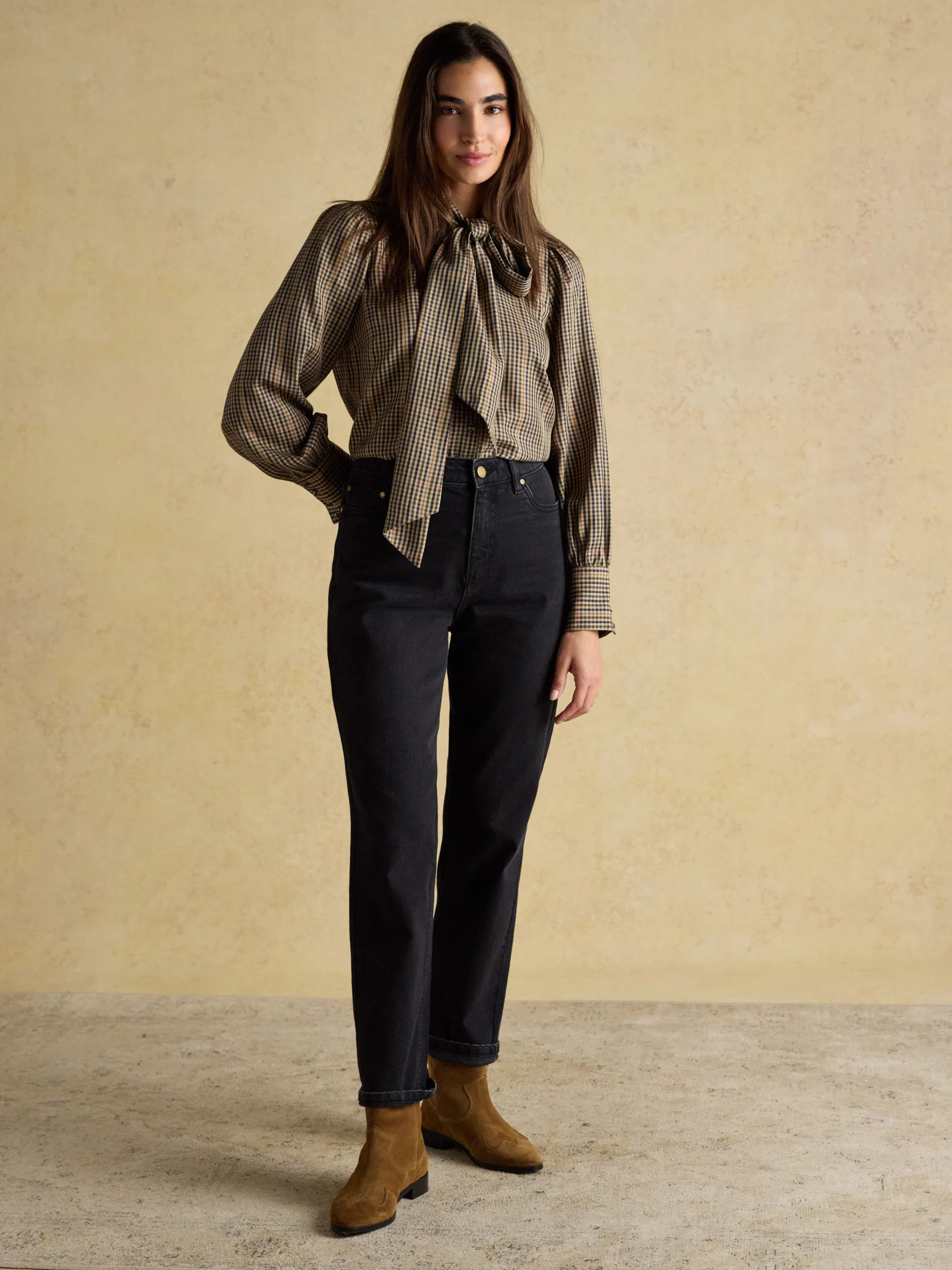 Zwart - Joules jeans met halfhoge taille