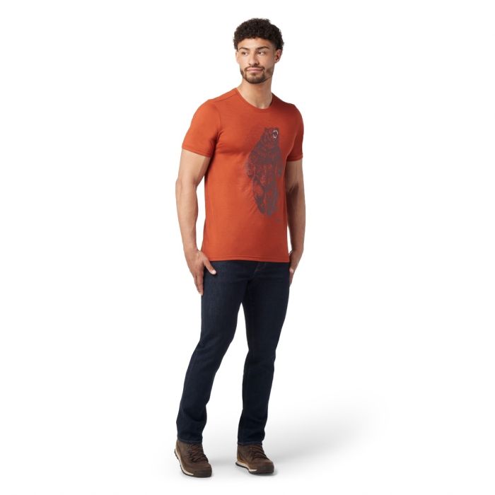 Smartwool Herre T-shirts Always Explore Short Sleeve Graphic Tee Slim Fit Orange