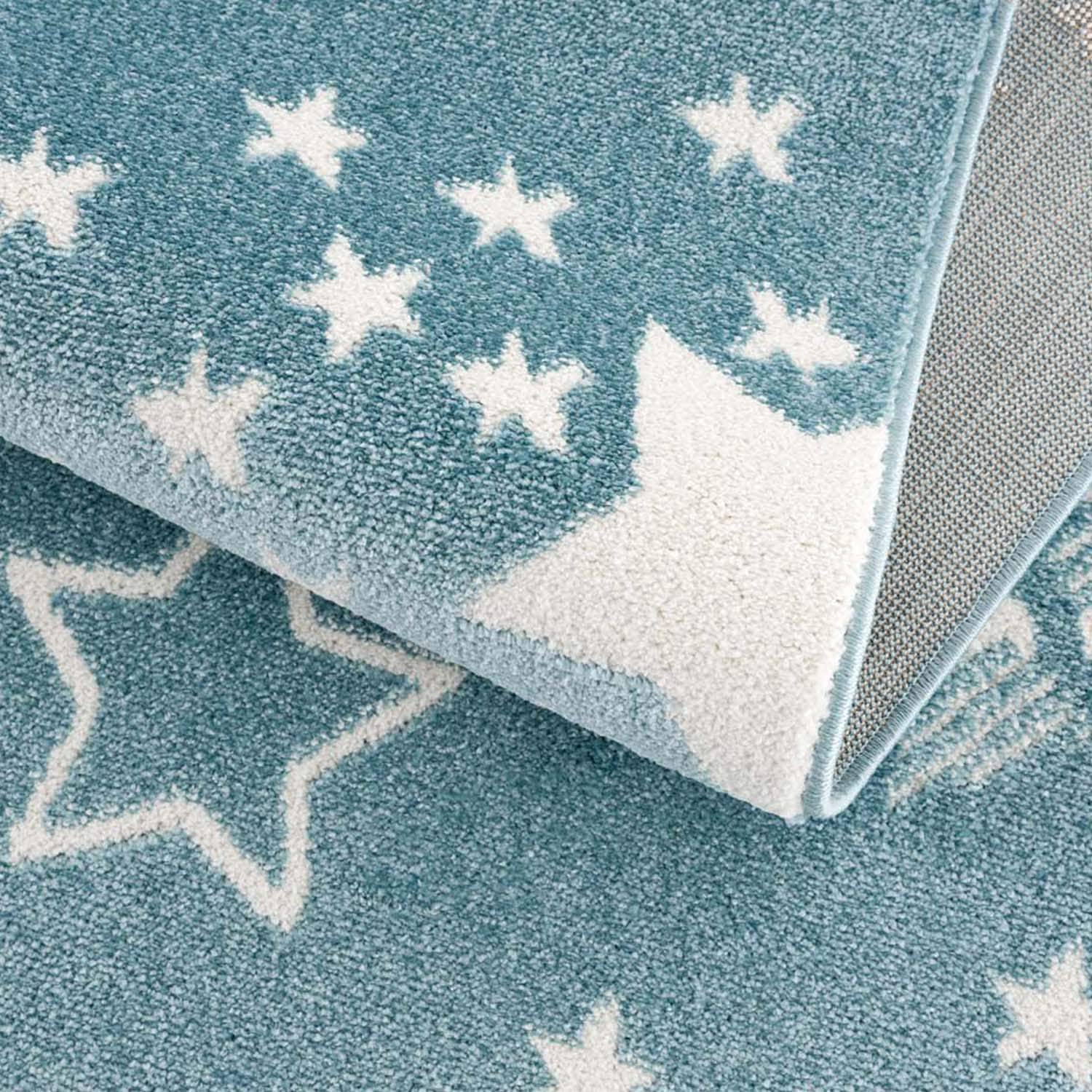 Carpet City Kinderteppich »Anime9387« rund 11 mm Höhe Sternen-Teppich, Weicher Flor, Pflegeleicht, Kinderzimmer
