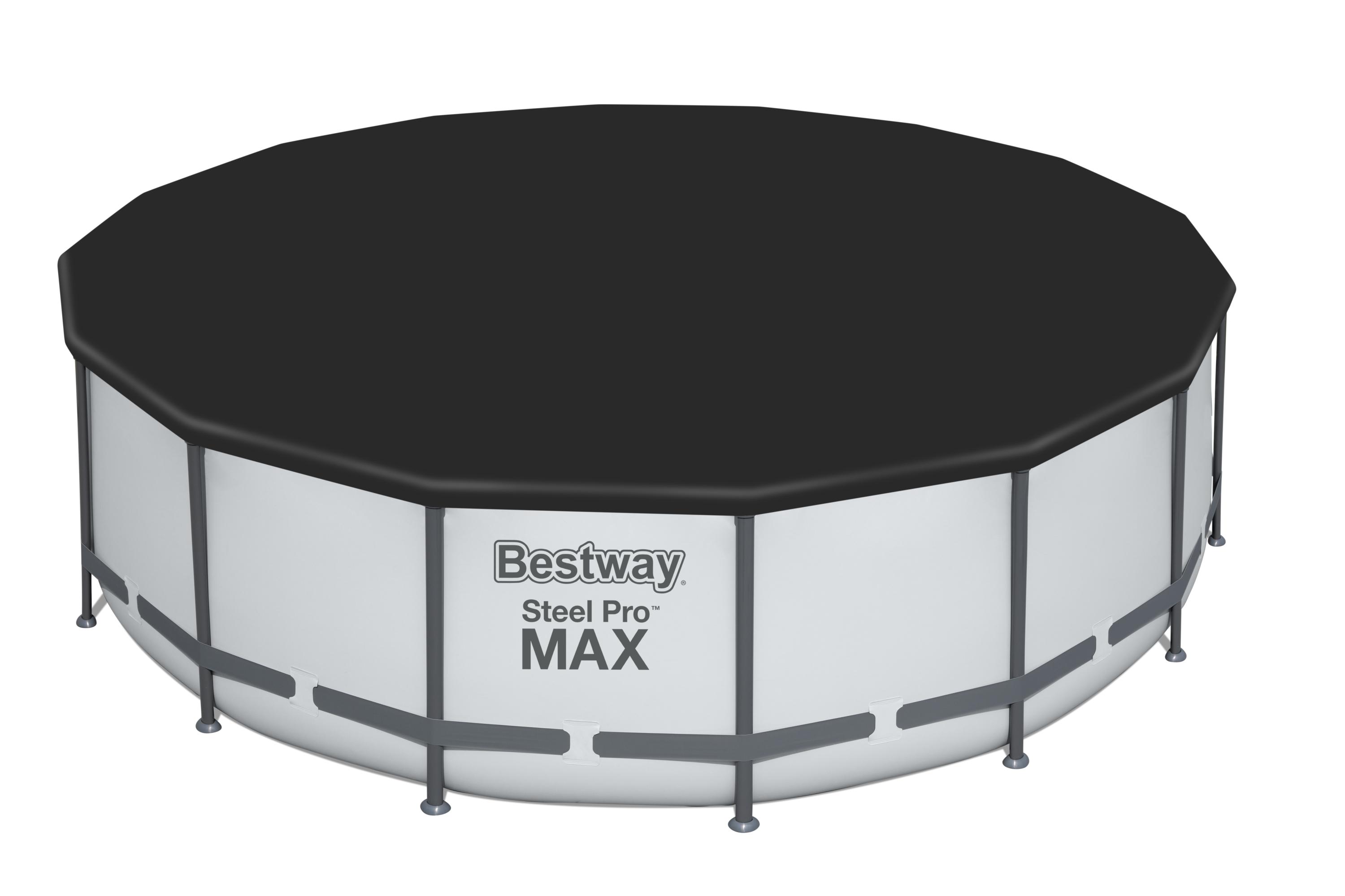 Bestway Pool Komplett-Set hellgrau 488 x 122 cm