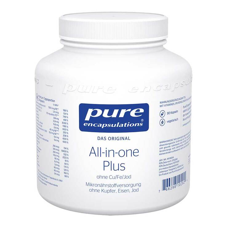 Pure Encapsulations all-in-one Plus ohne Cu / Fe / Jod, 180 St