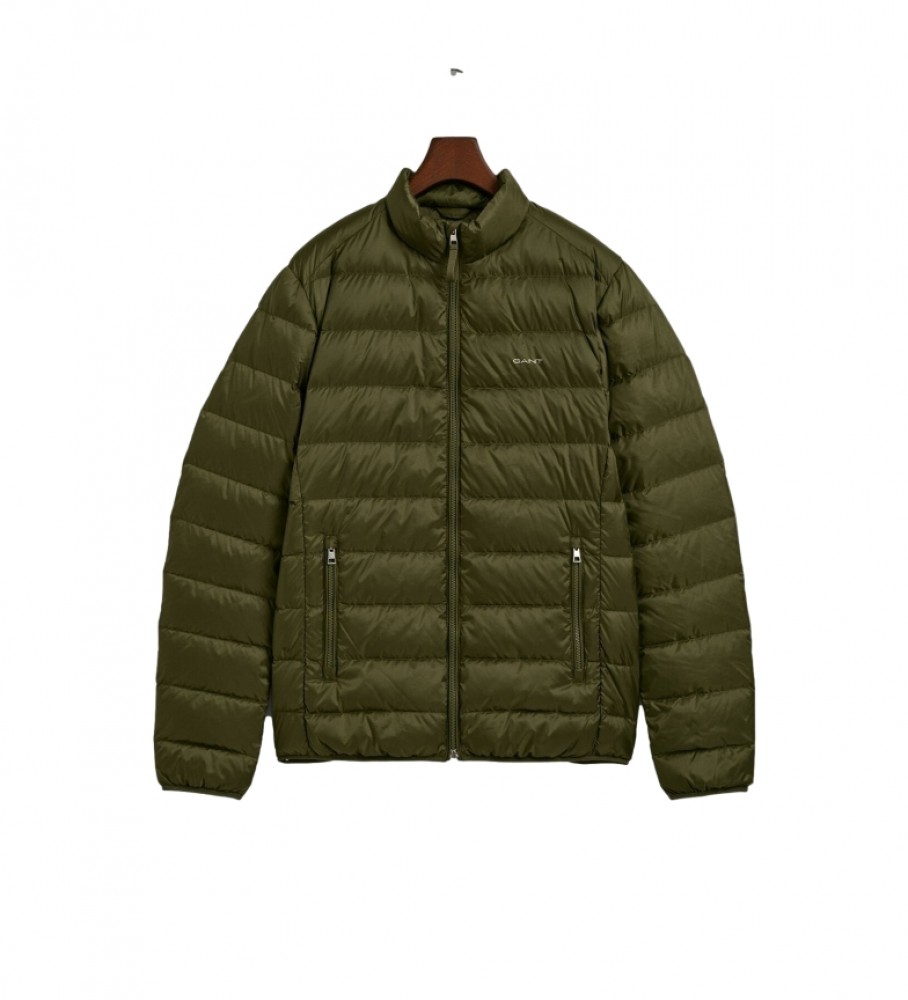 Jaqueta de plumas verde leve Gant
