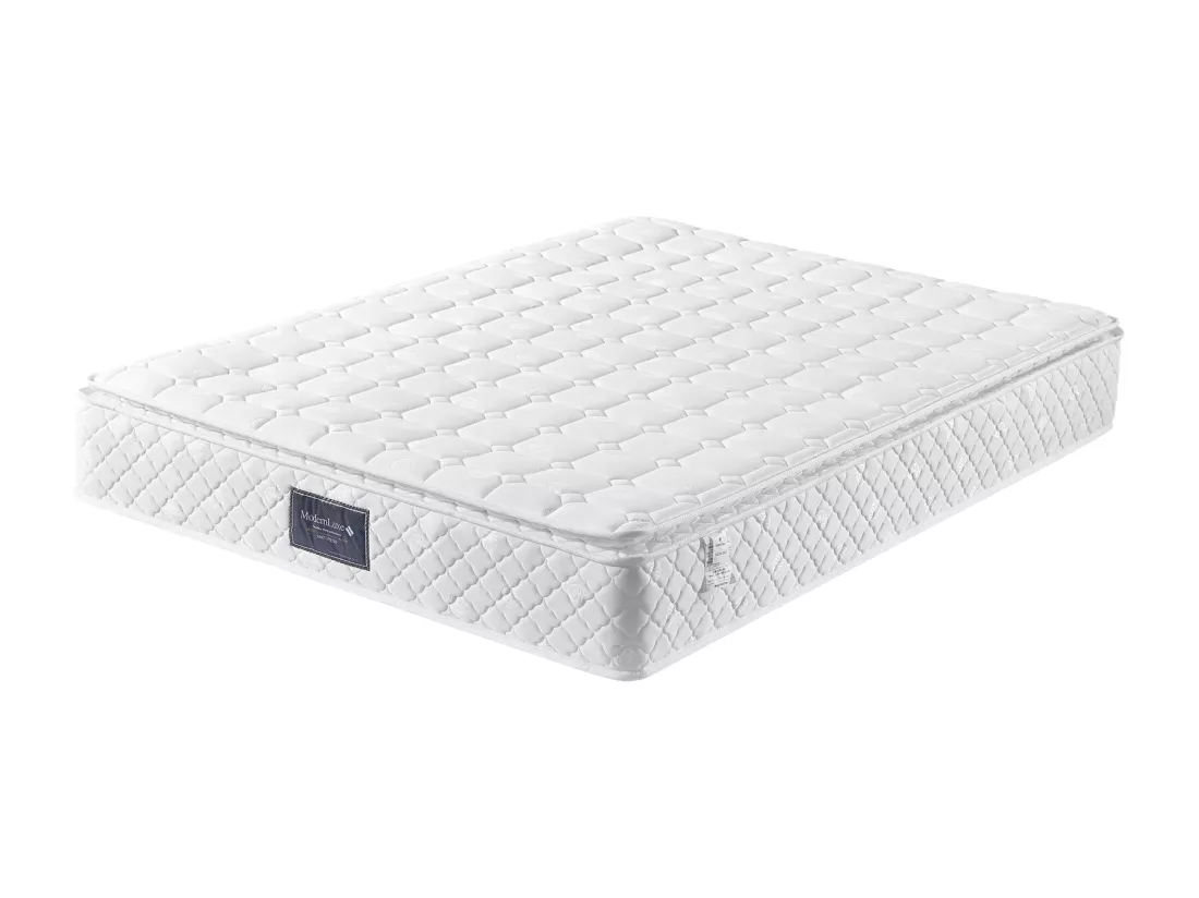 Matelas à ressorts 160x200 cm, matelas mousse froide 7 zones, ressorts ensachés, 100% certifié Oeko-Tex, matelas matelassé en microfibre, fermeté H3, hauteur 25 cm