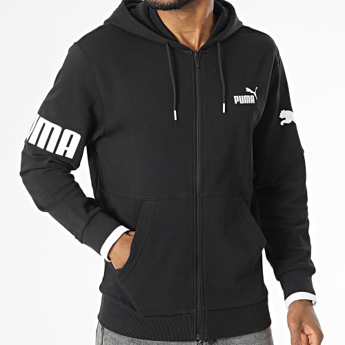 Sweat Zippé Capuche Puma Power 673327 Noir