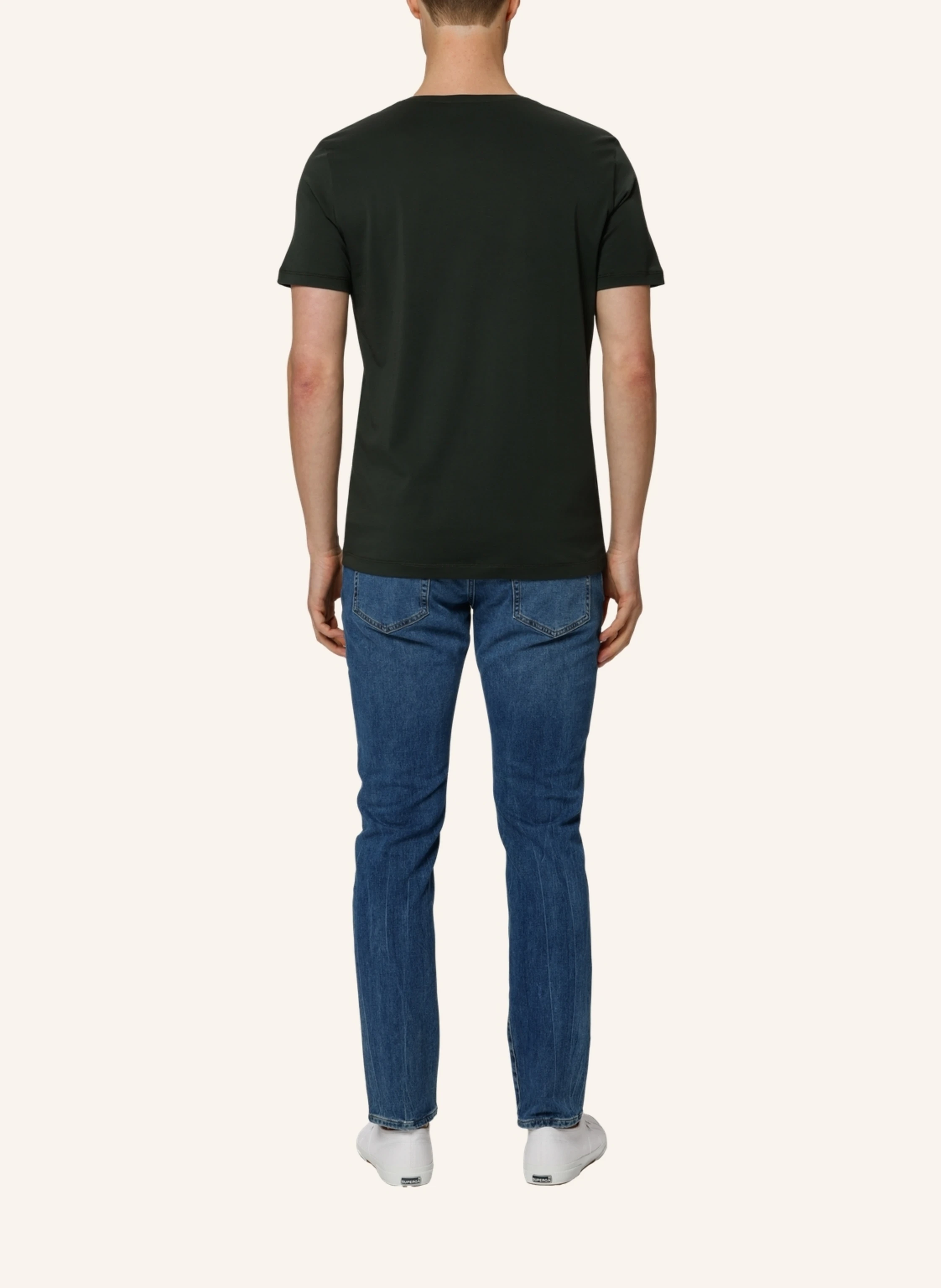 TRUSTED HANDWORK V Neck 1/2-Sleeve T-Shirt