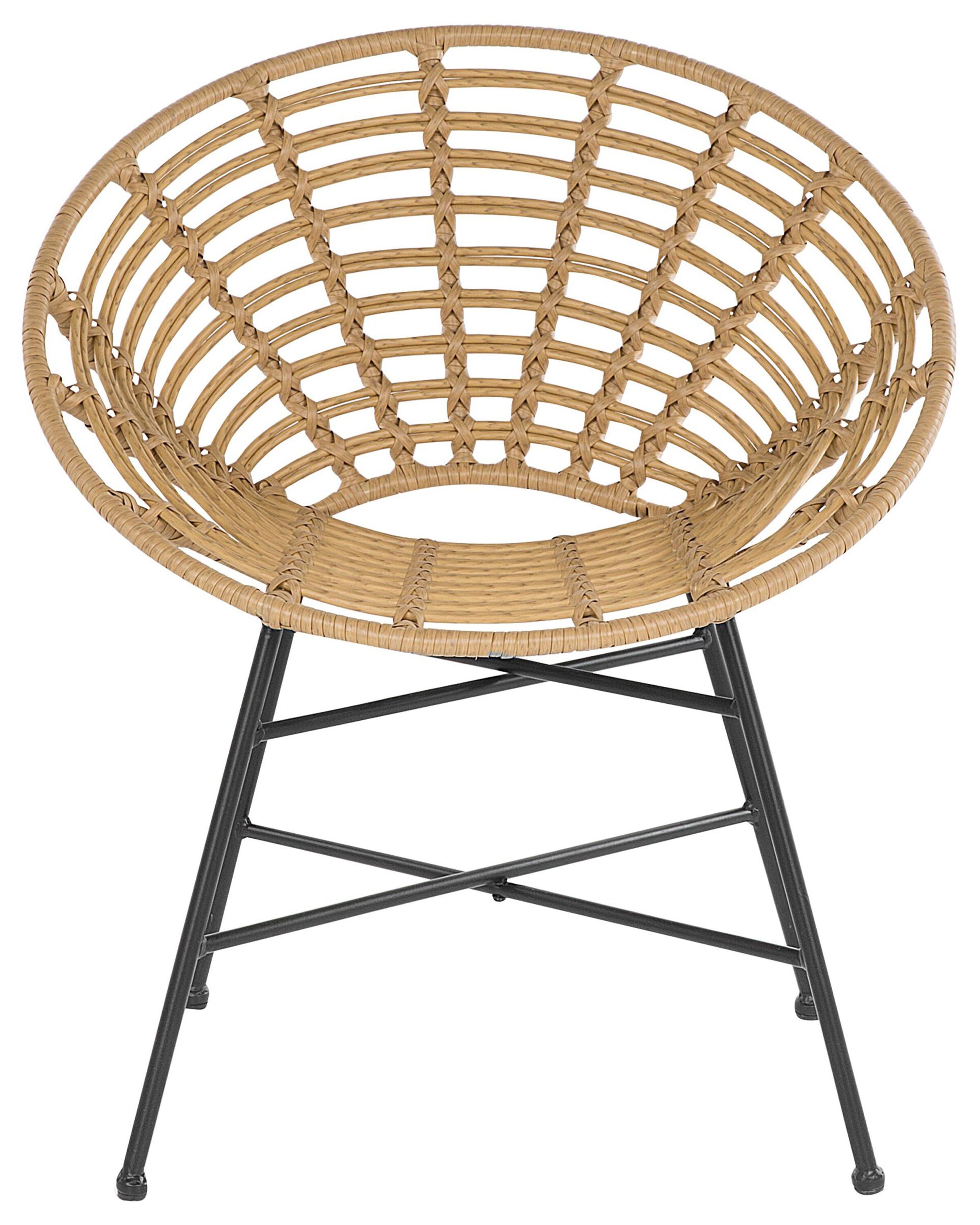 Set van 2 tuinstoelen ACERRA PE rotan Lichtbruin