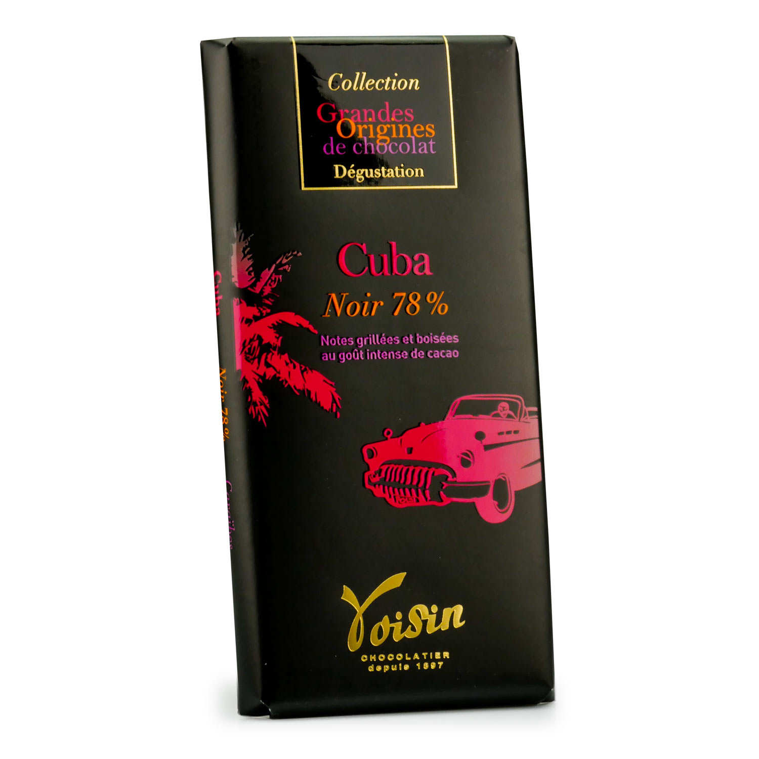 Tablette chocolat noir Cuba 78% - Voisin