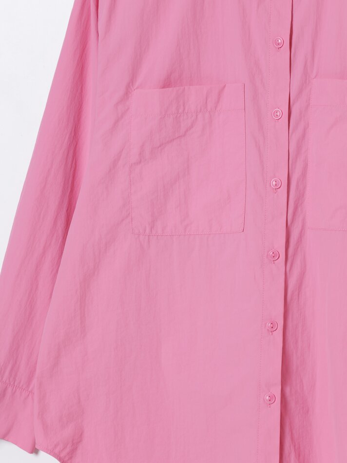 Camisa oversized de manga comprida - Rosa claro