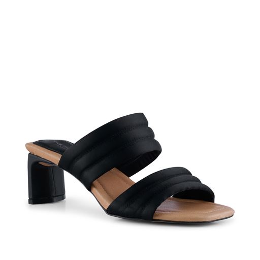 Shoe The Bear Sylvi Højhælede Sandaler, Black Satin, 41