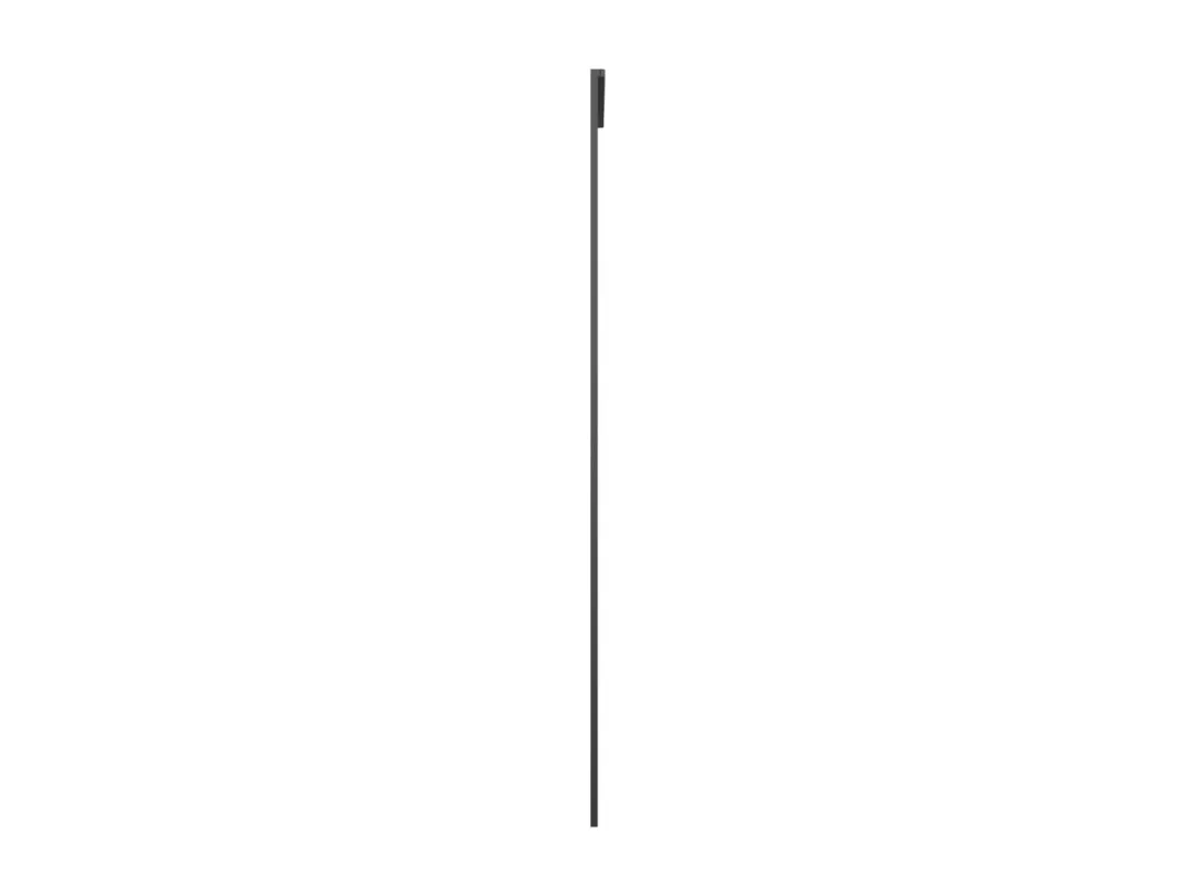 Porte coulissante Verre ESG dépoli et aluminium 76x205 cm Noir