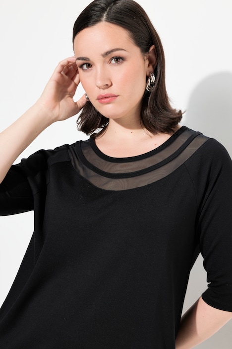 Shirt, Mesheinsatz, Classic, Rundhals, 3/4-Arm